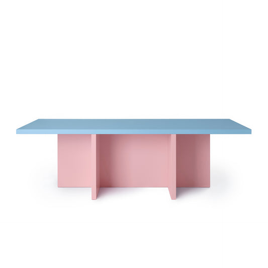 ELIO Esstisch 250 | Rosa + Pastellblau