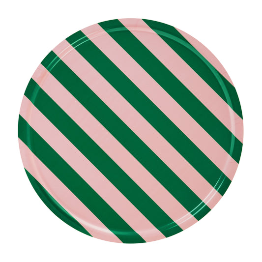 STRIPE Tableau Large | Buche Rosa + Grün