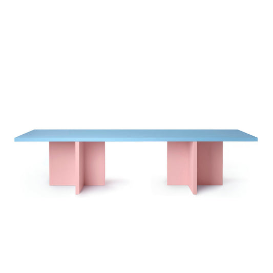 ELIO Esstisch 320 | Rosa + Pastellblau