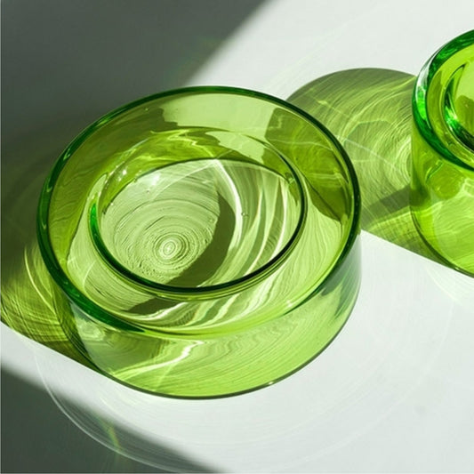 WET BOWL MEDIUM Glasschale | Limette