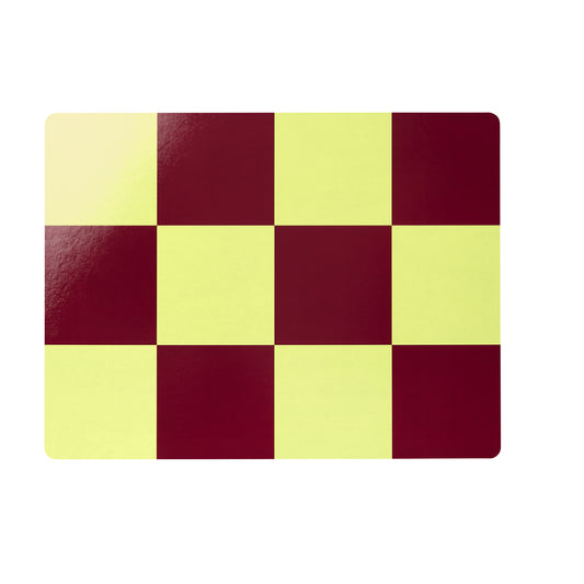 CHECK Tischset | Butter Gelb + Weinrot