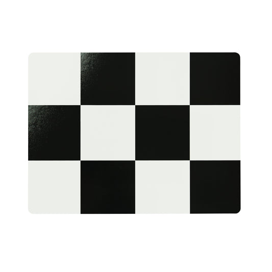 CHECK Tischset | Creme + Schwarz