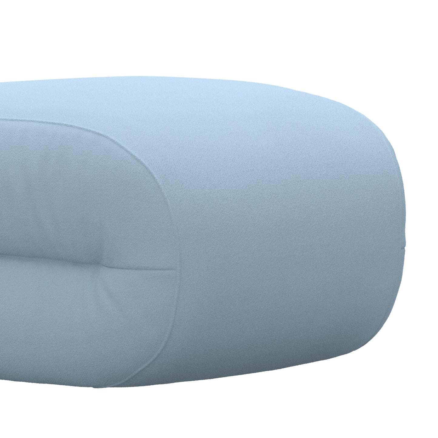 BAU Sofamodul Pouf Straight | Hellblau