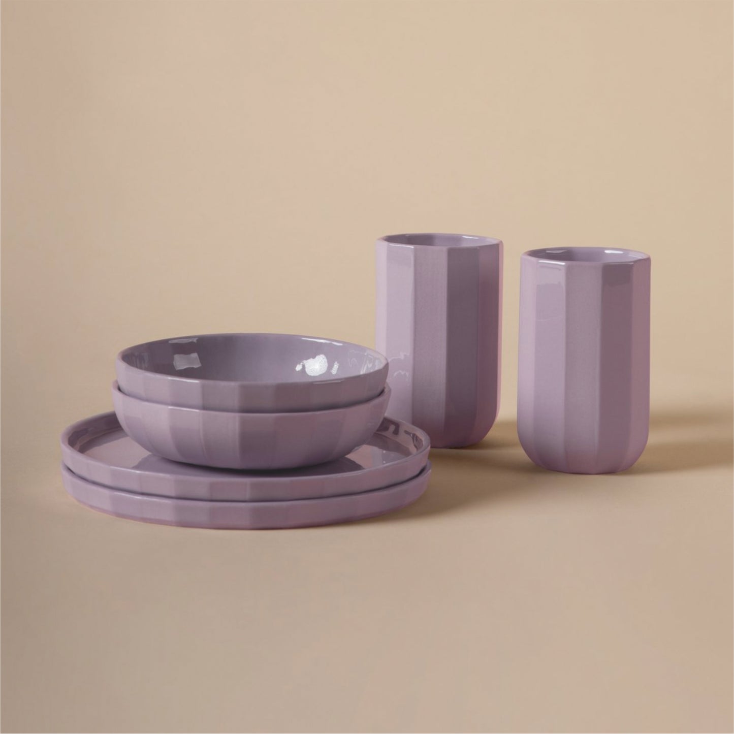 FACET Becher | Porzellan Lavender Lila