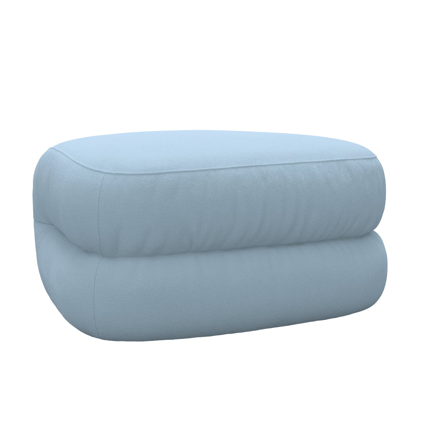BAU Sofamodul Pouf Straight | Hellblau