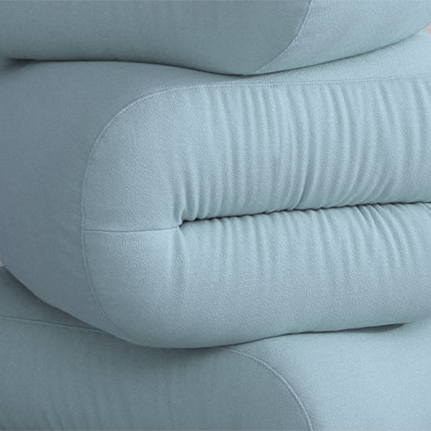 BAU Sofamodul Pouf Straight | Hellblau