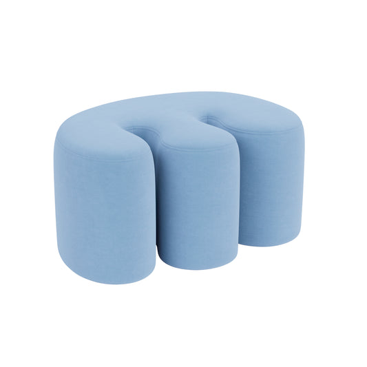 PALMA Pouf Medium | Gentle Hellblau