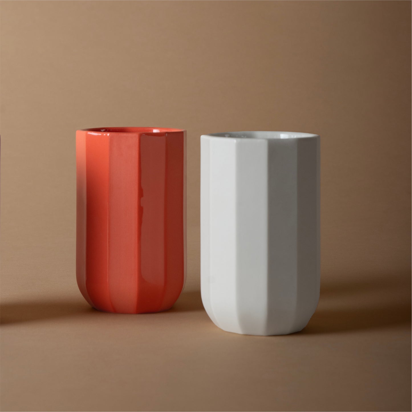 FACET Becher | Porzellan Cotton Weiss
