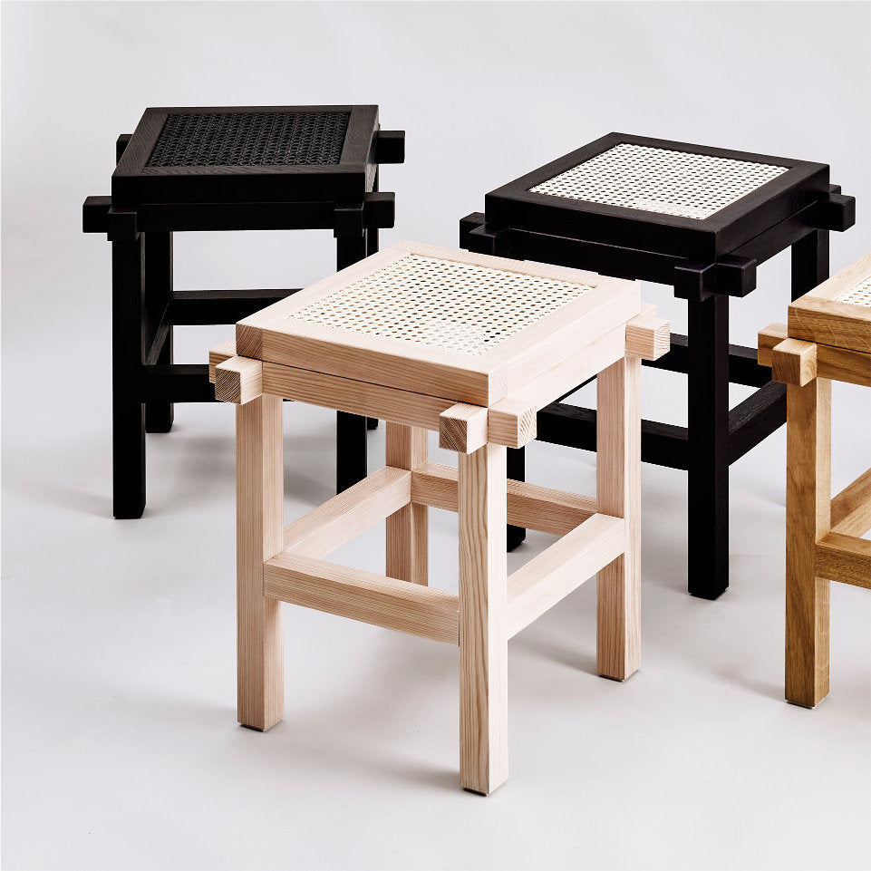 CIRO Hocker| Eiche Schwarz Dunkel