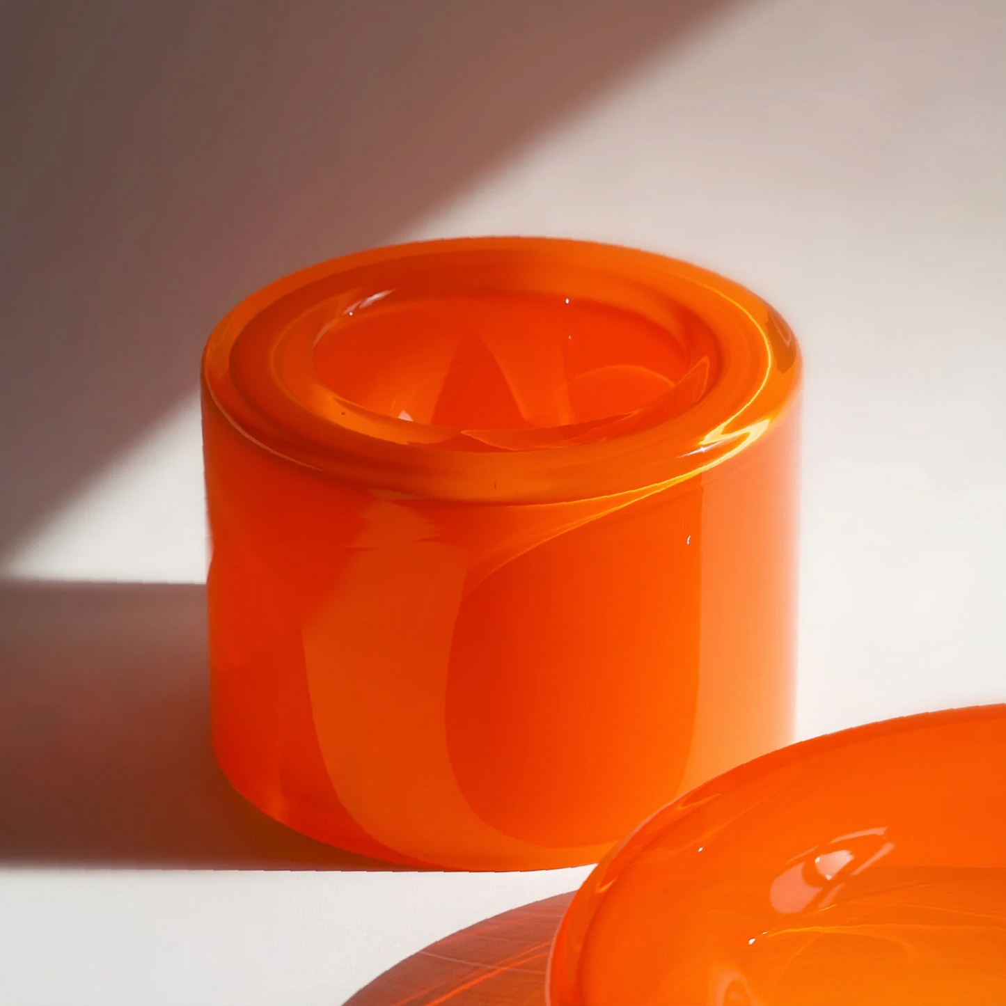 WET BOWL HIGH Glasschale | Orange