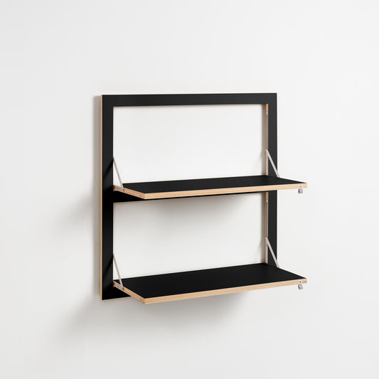 FLÄPPS Regal 80x80 Zwei | Schwarz