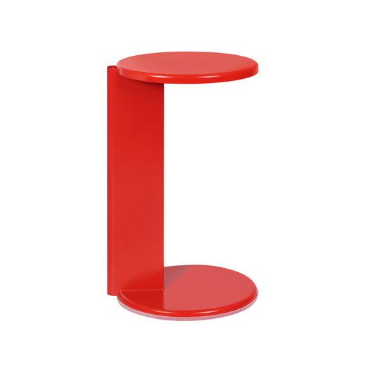 LOLLY Beistelltisch | Leatherette Traffic Rot