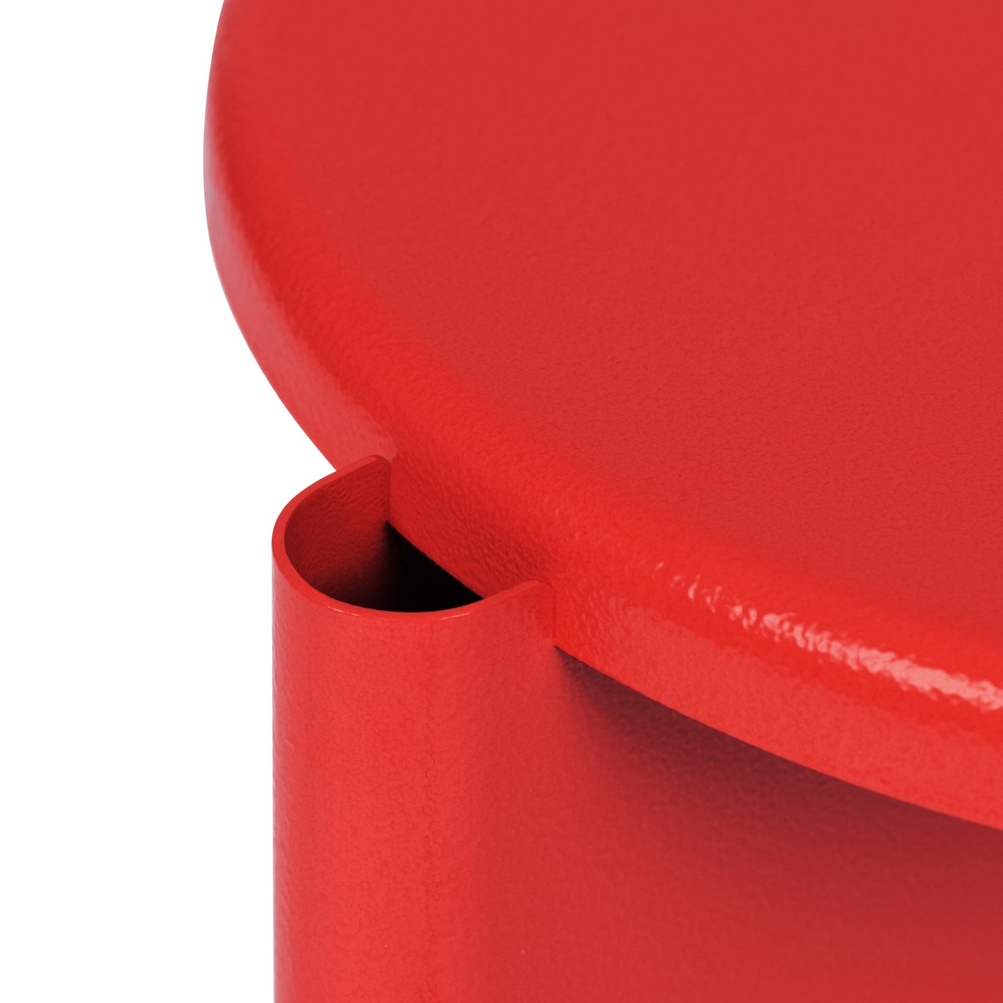 LOLLY Beistelltisch | Leatherette Traffic Rot