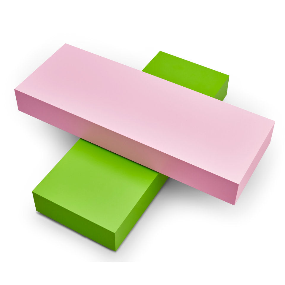 ARCO Couchtisch | Pink + Maigrün