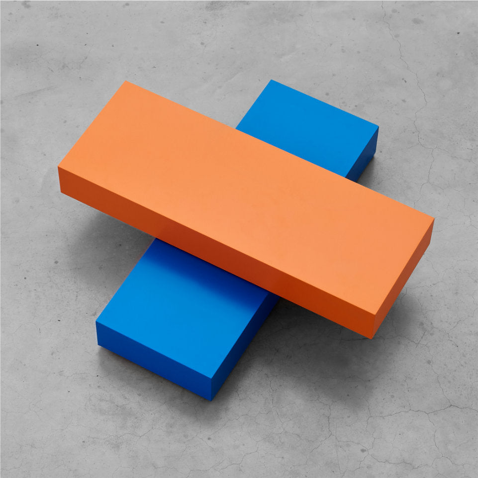 ARCO Couchtisch | Orange + Kobaltblau