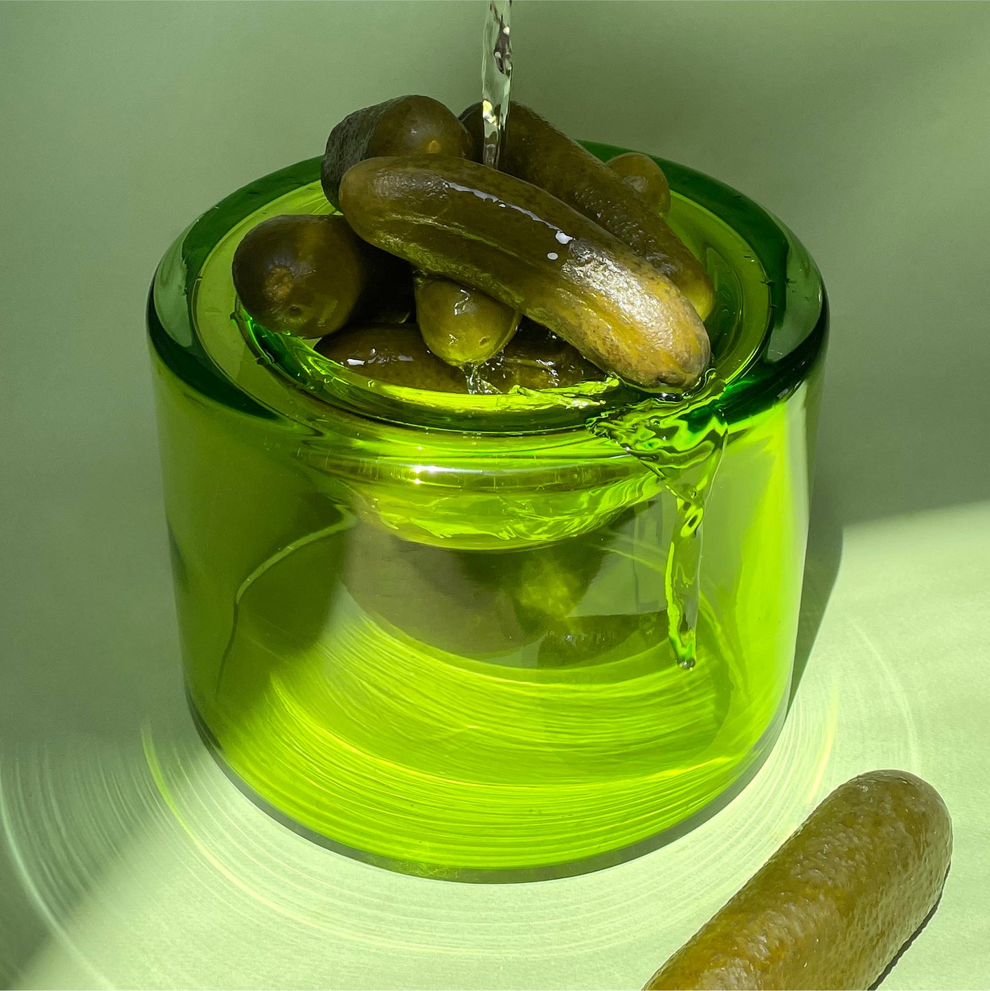 WET BOWL HIGH Glasschale | Limette