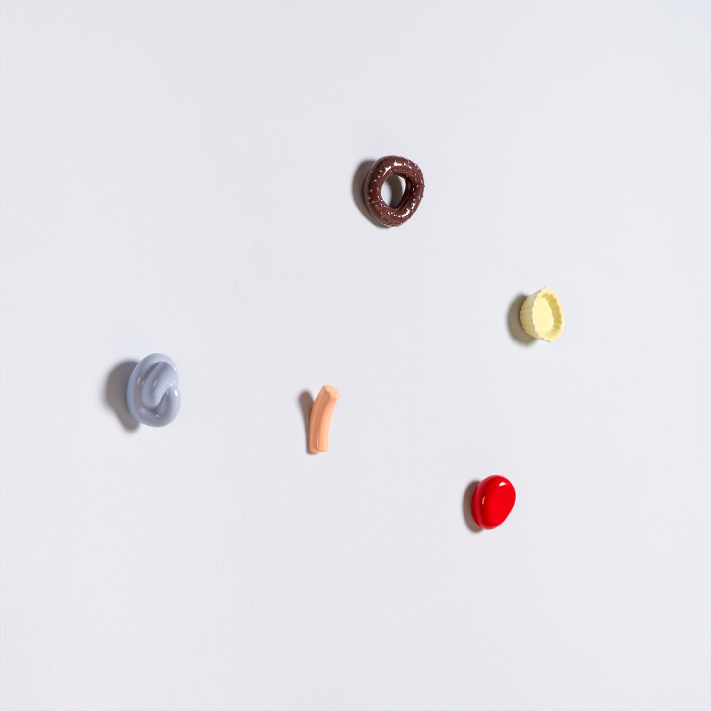 FOSSIL WALL HOOK Set of 5 | Keramik
