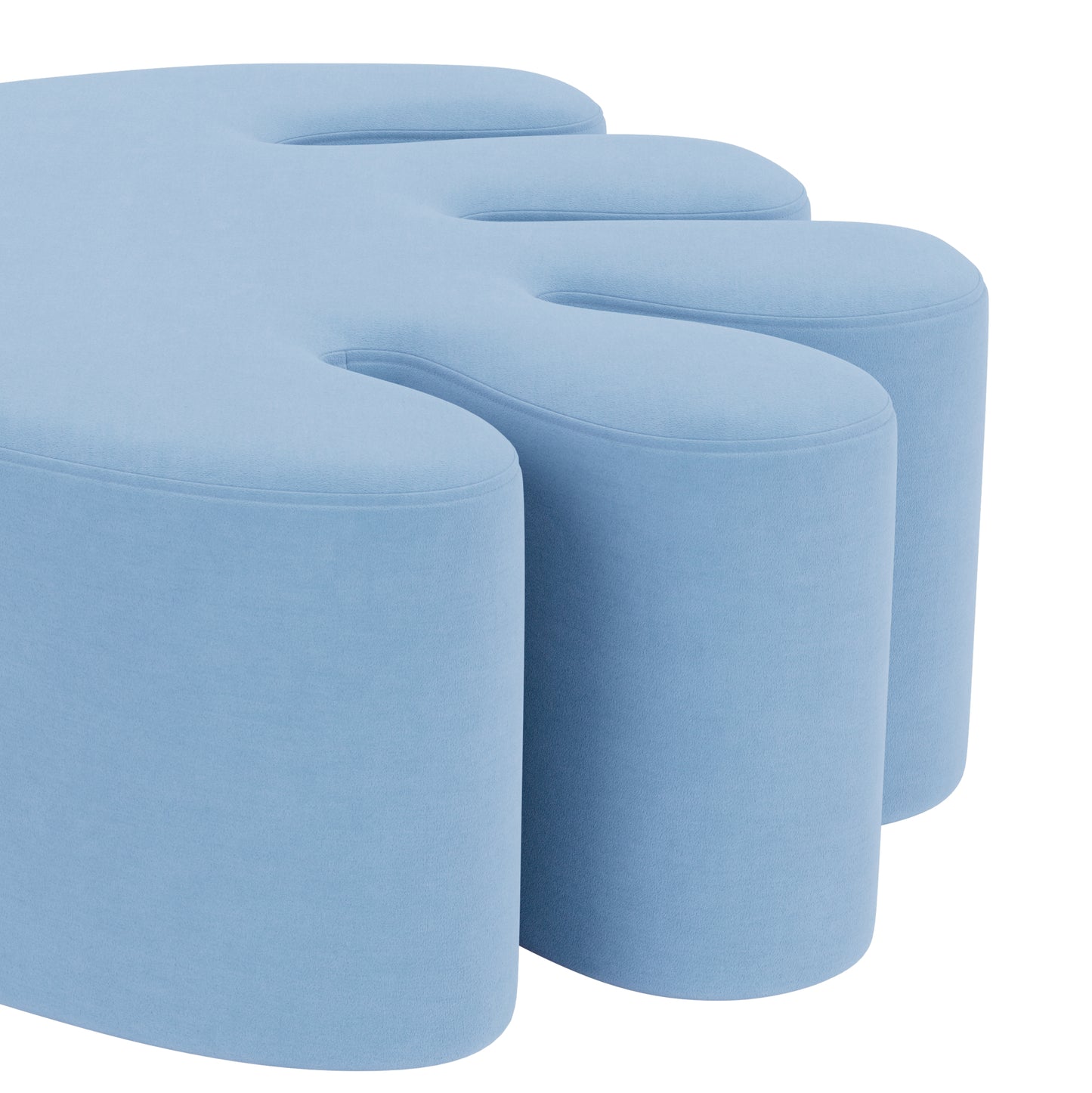 PALMA Pouf Large | Gentle Hellblau