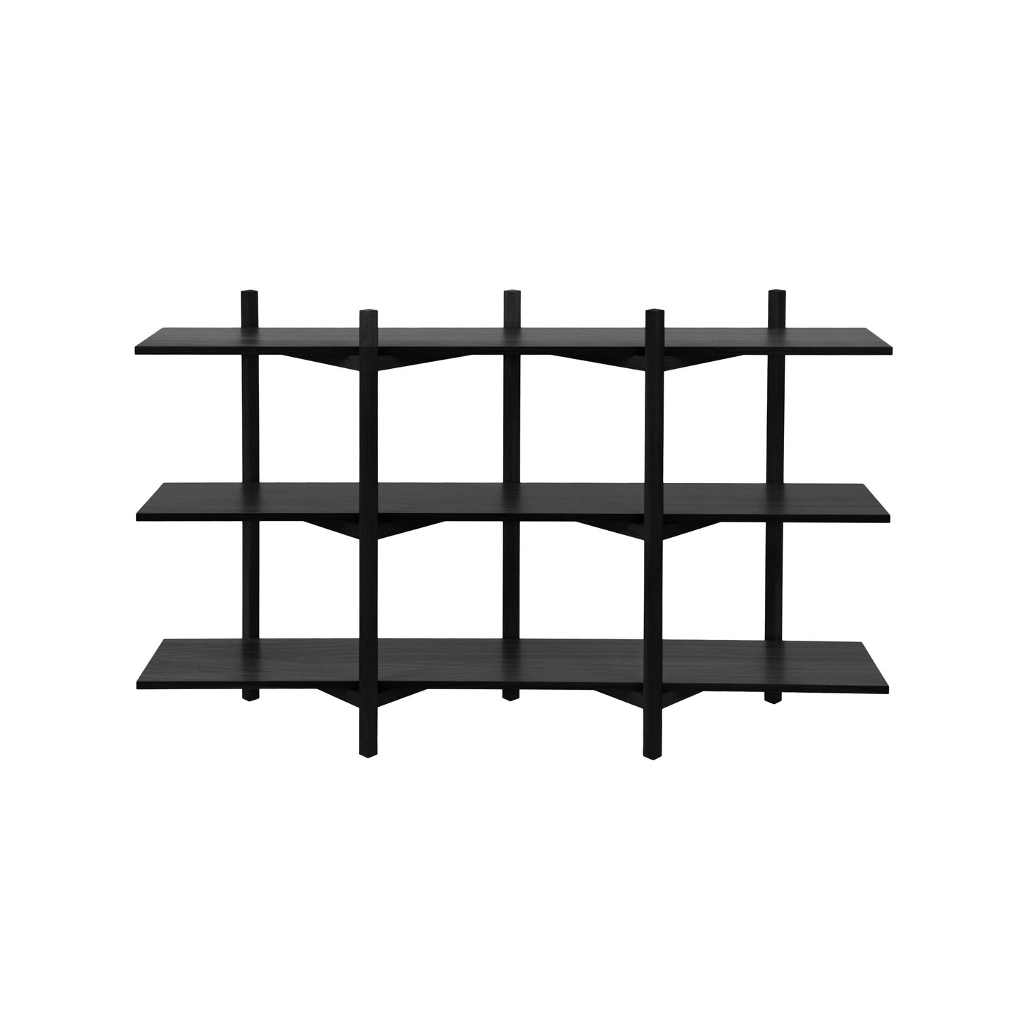 ZIG ZAG LOW Regal | Schwarz