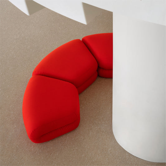 BAU Sofamodul Pouf 45° Open | Rot