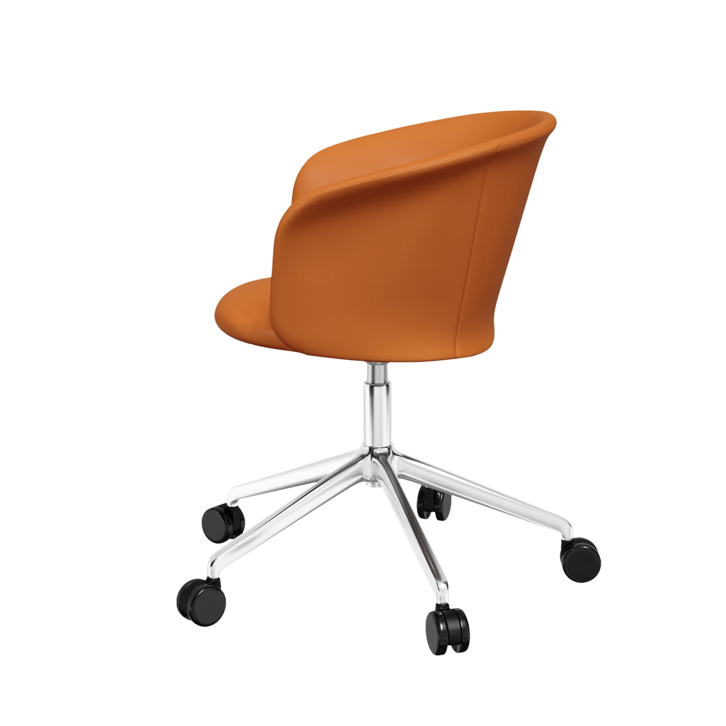 KENDO Drehstuhl | Leder Cognac