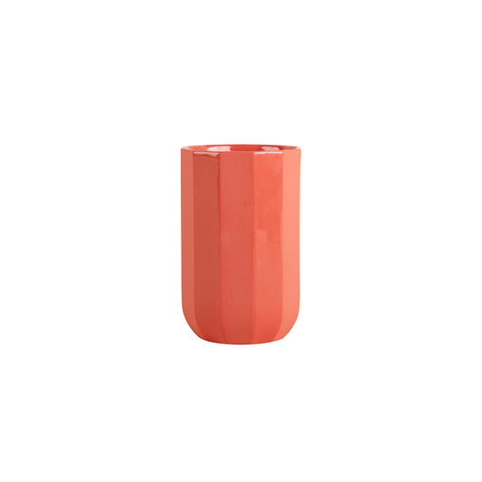 FACET Becher | Porzellan Poppy Rot