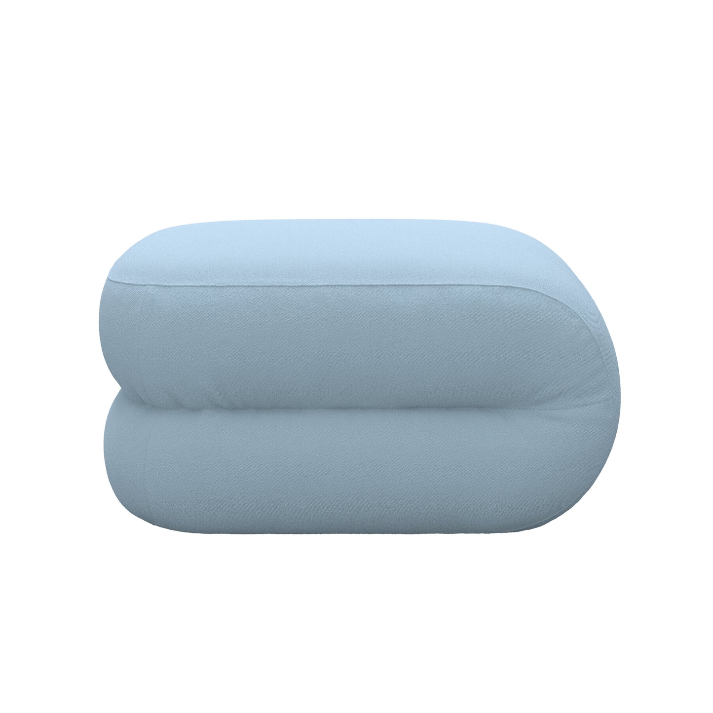 BAU Sofamodul Pouf Straight | Hellblau