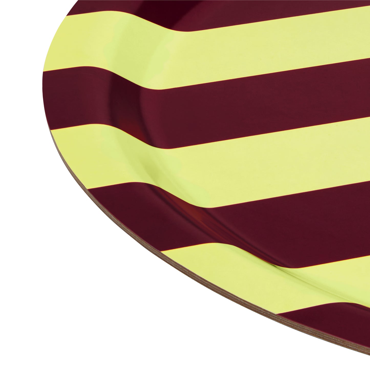 STRIPE Tableau Medium | Buche Butter Gelb + Weinrot