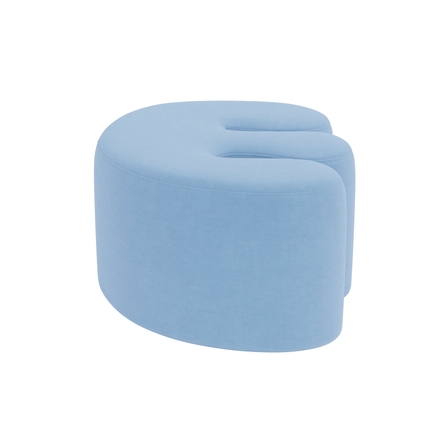 PALMA Pouf Medium | Gentle Hellblau