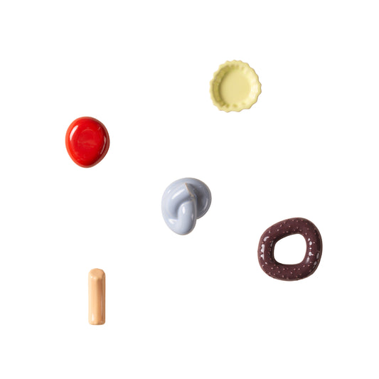 FOSSIL WALL HOOK Set of 5 | Keramik