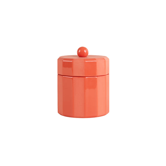 FACET Zuckerdose | Porzellan Poppy Rot