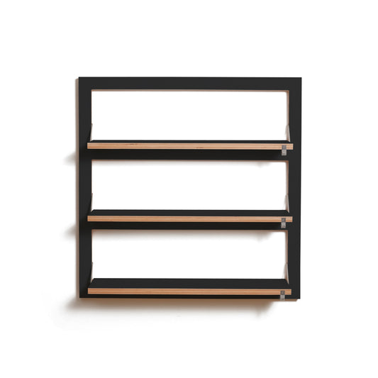 FLÄPPS Regal 80x80 Drei | Schwarz