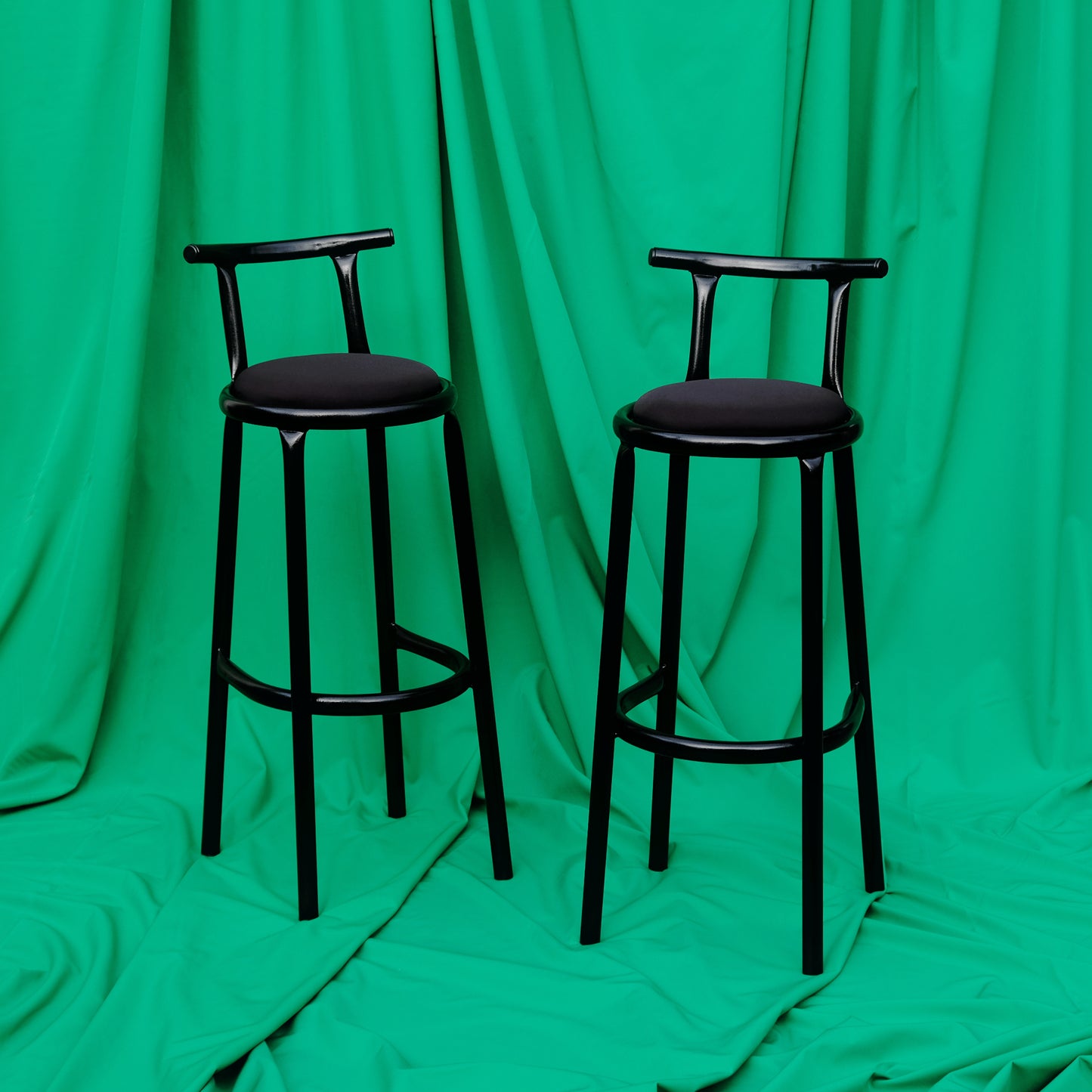 FRESH Barhocker Set of 2 | Stahl Schwarz