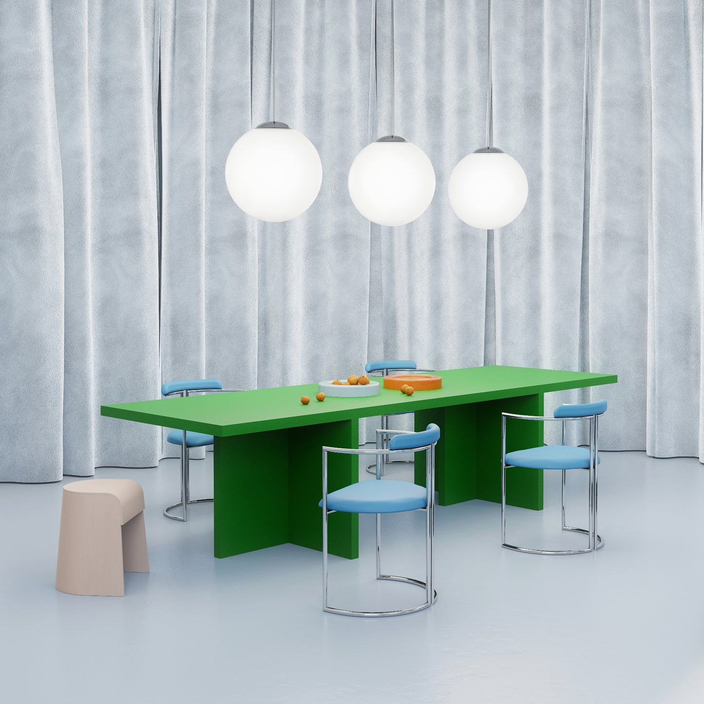 FRESH Stühle Set of 4 | 70s Italian Chrome